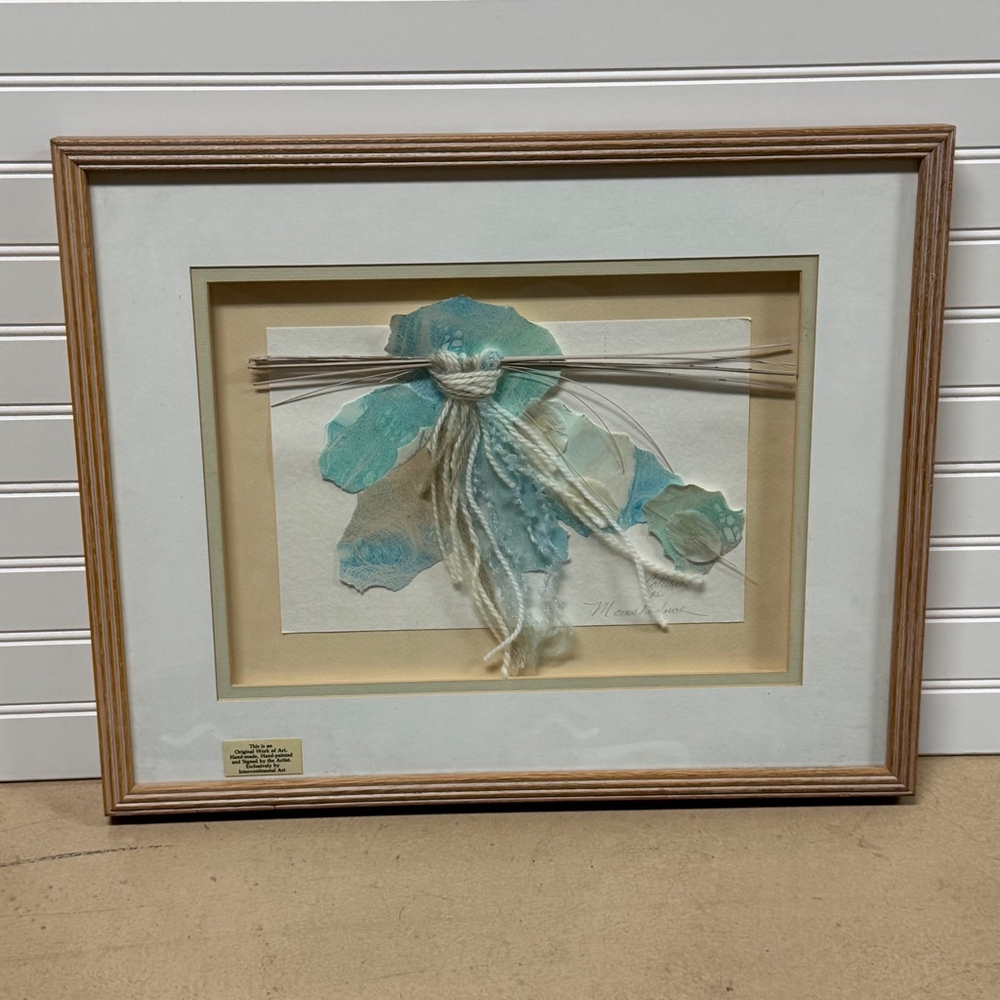 Gomez Paper Art "Moonshadows" 1991 Signed Matted and Shadow Box Framed 17x21